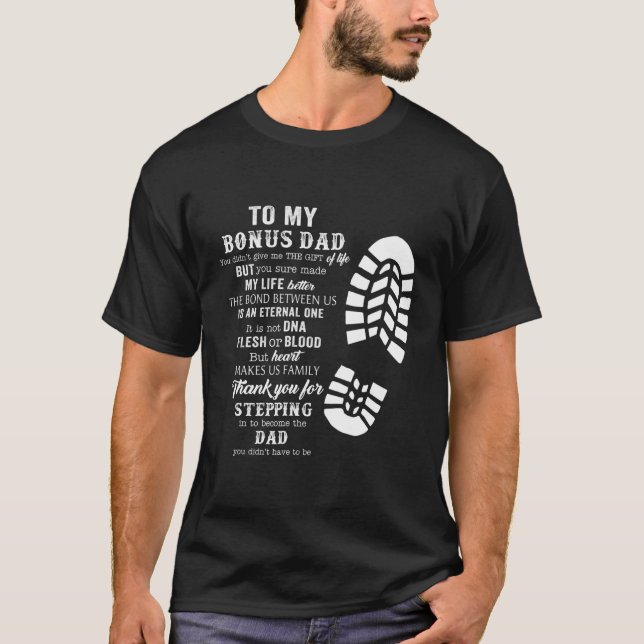Camiseta Hombres Bonus Dad Fathers Day regalo de su hija (Anverso)