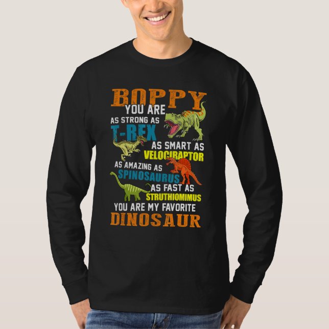Camiseta Hombres Boppysaurus T Rex Dinosaur Boppy Saurus Fa (Anverso)