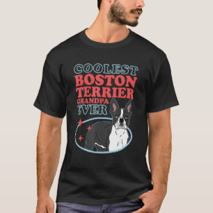 Camiseta Hombres Boston Terrier Abuelo Bostie Dueño de Perr