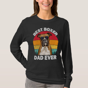 Camiseta Hombres Boxer Dad Daddy Vintage Boxer Perros Dueño