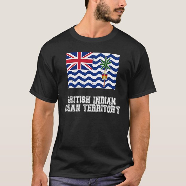 Camiseta Hombres británicos de bandera del Territorio del O (Anverso)