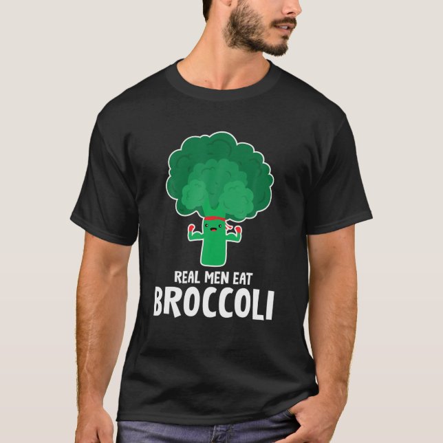 Camiseta Hombres Broccoli Vegetable Comida vegetal (Anverso)