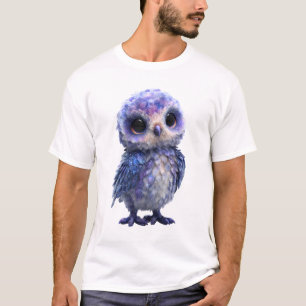 Camiseta Hombres Búho Nebulosa Galaxia Cósmica