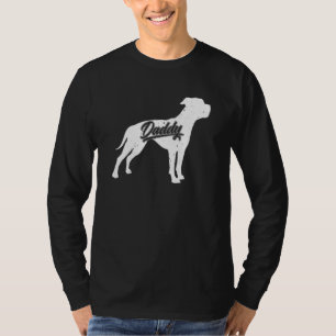 Camiseta Hombres Bulldog Estadounidense Papi Papa Padres De