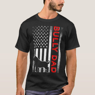 Camiseta Hombres Bully O Pitbull Dog Dad Vintage American F
