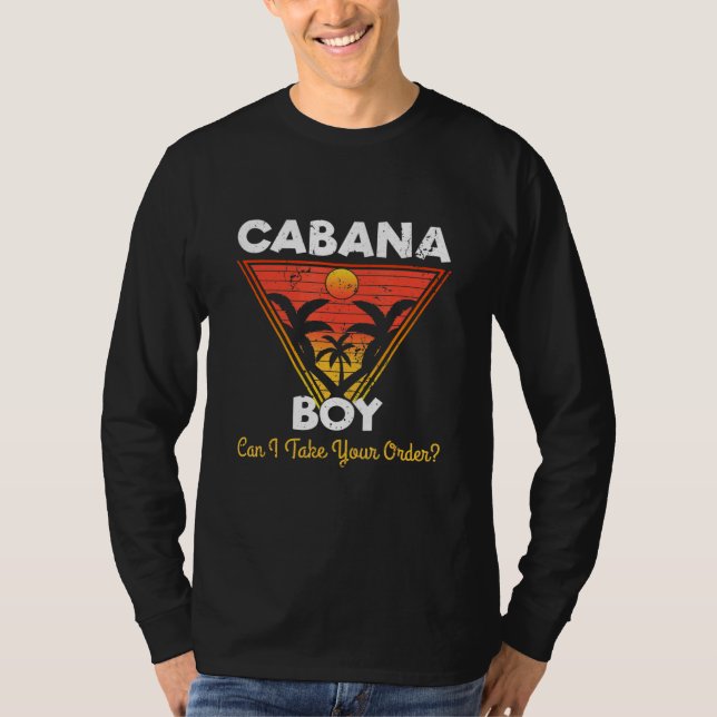 Camiseta Hombres Cabana Niño Puedo Tomar Tu Orden En Verano (Anverso)