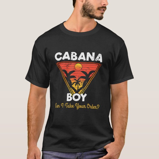 Camiseta Hombres Cabana Niño Puedo Tomar Tu Orden En Verano (Anverso)