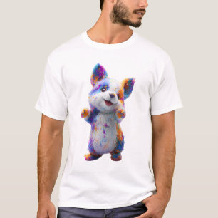 Camiseta Hombres cachorros Corgi con salpicaduras de pintur