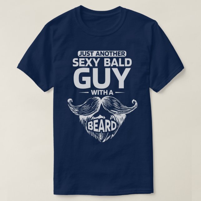 Camiseta Hombres calvos con barba divertidos (Diseño del anverso)