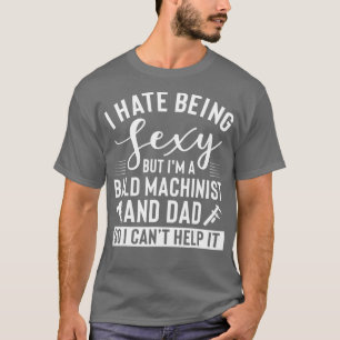 Camiseta Hombres Calvos Machinistas Papá Merch Principales 
