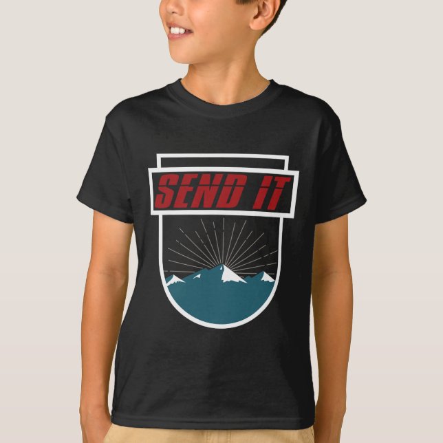 Camiseta Hombres Camisas Mujeres Niños Esquiando Snowboard (Anverso)
