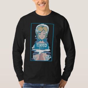 Camiseta Hombres Cansados Vaporwave Femboy estético