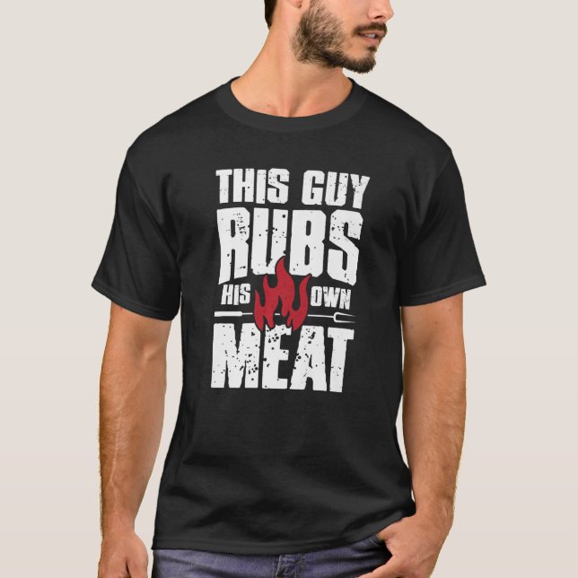 Camiseta Hombres Carne propia hamburguesa caliente de barba (Anverso)