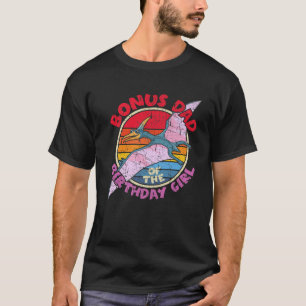 Camiseta Hombres Chica Cumpleaños I Bono Papá I Pterodactyl