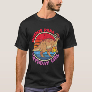 Camiseta Hombres Chica Cumpleaños I Bonus Papa Parasaurolop