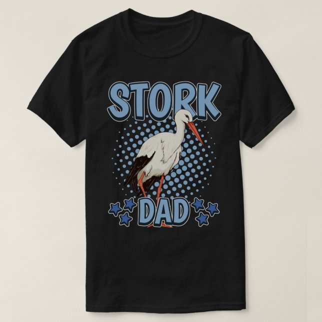 Camiseta Hombres citan a papá padre de la cigüeña del día d (Diseño del anverso)