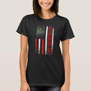 Camiseta Hombres Clásicos Retro Bandera Estadounidense Moto