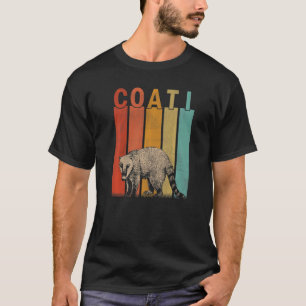 Camiseta Hombres Coati Mujeres Infantiles Cute Coati Retro