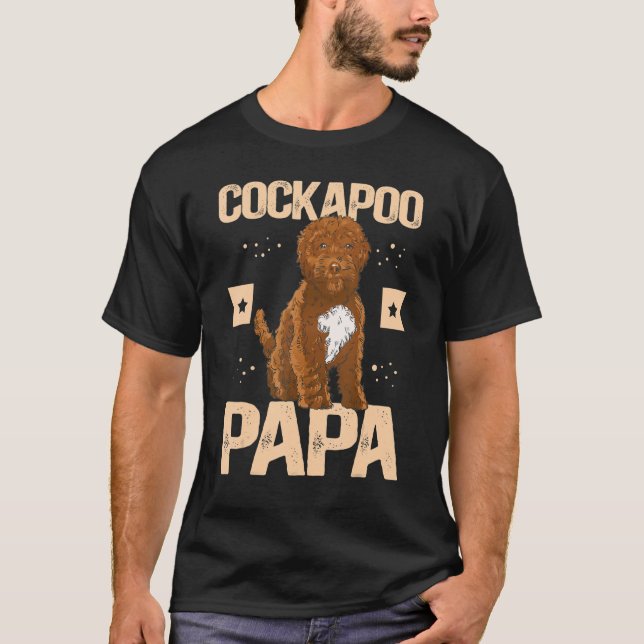 Camiseta Hombres Cockapoo Papa Spoodle Dueño De Perro Cocka (Anverso)