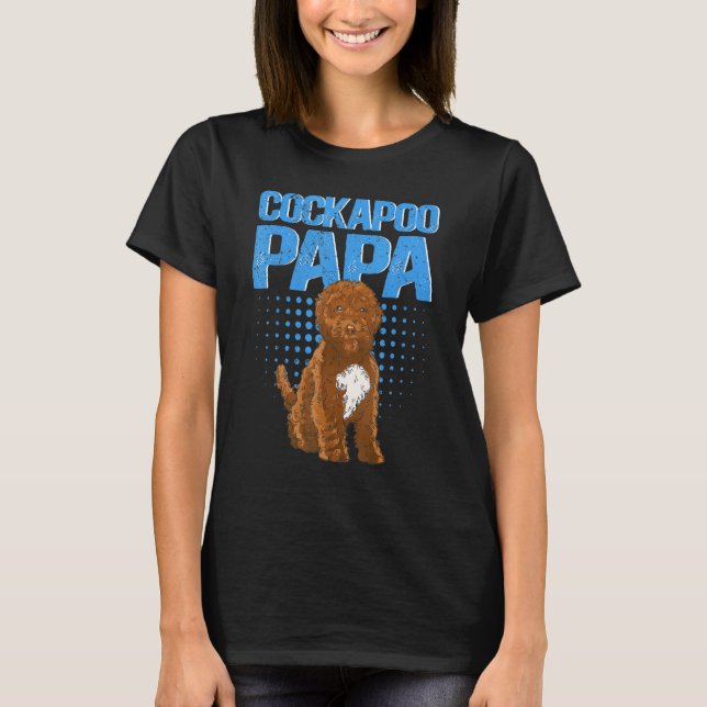 Camiseta Hombres Cockapoo Papa Spoodle Dueño De Perro Cocka (Anverso)