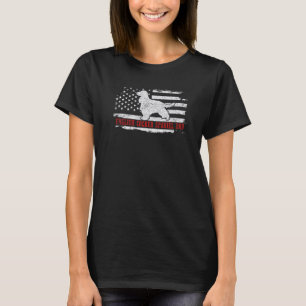 Camiseta Hombres Cocker Inglés Spaniel Dad American Flag Pa