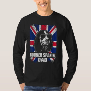Camiseta Hombres Cocker Spaniel Dad Guay Uk Flag Vintage Re