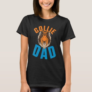 Camiseta Hombres Collie Dad Dueño De Perro Mascota Dog Anim