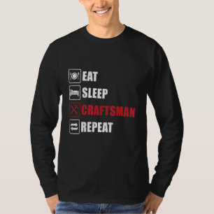 Camiseta Hombres Comen Duermen Artesano Repite Trabajo Elab