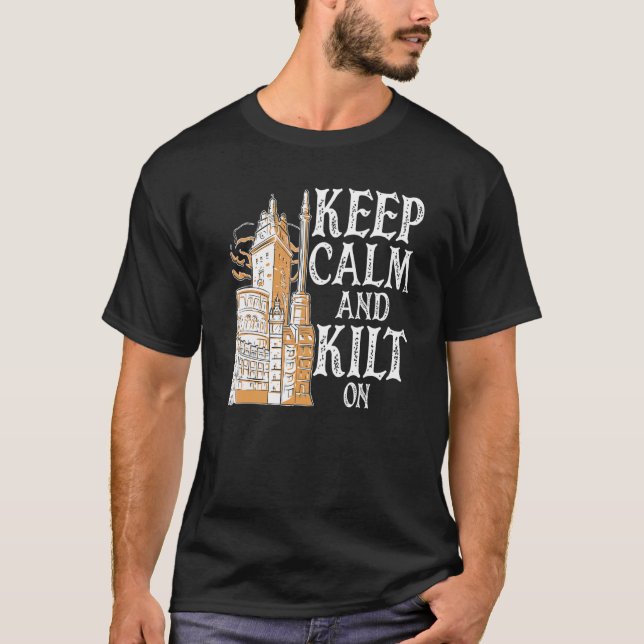 Camiseta Hombres Cómo Usar El Kilt Para Un Tartán (Anverso)