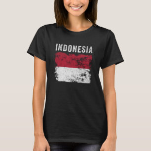 Camiseta Hombres con bandera de Indonesia mujeres niños con