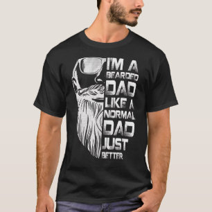 Camiseta Hombres con barba de papá Humor de barba Día del p