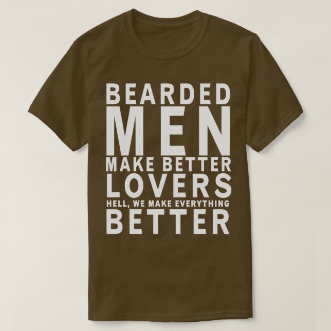 Camiseta Hombres con barba hacen a los mejores amantes Infi (Diseño del anverso)