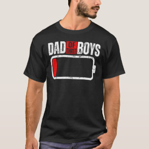 Camiseta Hombres Con Batería Baja Con El Diciente Padre De
