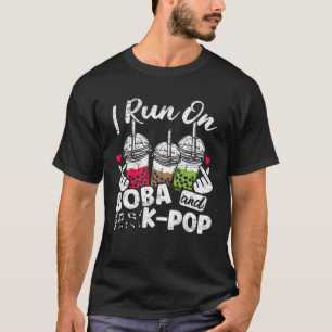 Camiseta Hombres Con Boba Y K-Pop Boba Tea Cute Burbuja