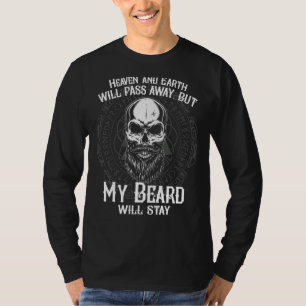 Camiseta Hombres Con Cabeza Mi Barba Se Quedará
