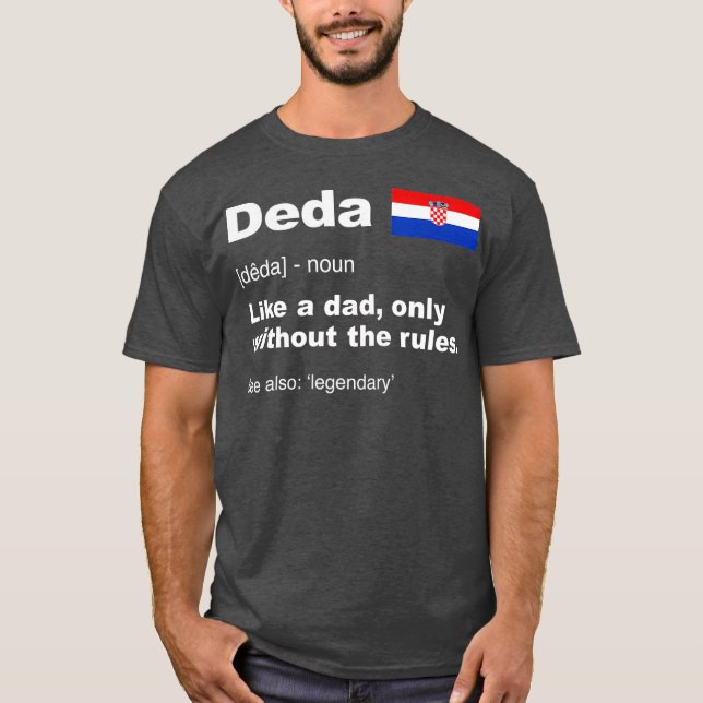 Camiseta Hombres con definición de abuelo padres croatas (Anverso)