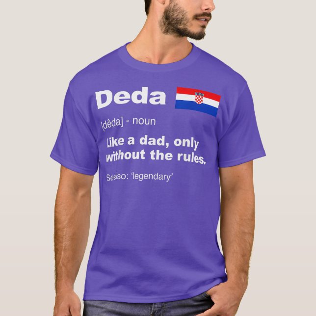 Camiseta Hombres con definición de abuelo padres croatas (Anverso)
