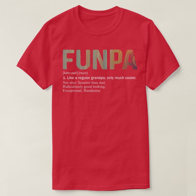Camiseta Hombres Con Definición De Funpa Como Un Abuelo O (Diseño del anverso)