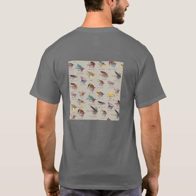 Camiseta Hombres con encanto de la pesca divertida (Reverso)