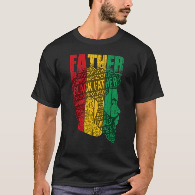 Camiseta Hombres con fuerte padre negro afroamericano Nat (Anverso)