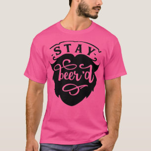 Camiseta Hombres con hipster de barba divertida que escribe