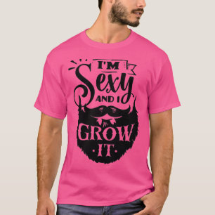 Camiseta Hombres con hipster de barba divertida que escribe