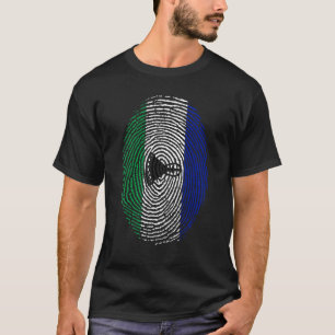 Camiseta Hombres con huella dactilar de la bandera de Lesot