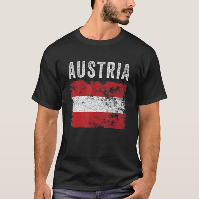 Camiseta Hombres con la bandera austriaca mujeres con probl (Anverso)
