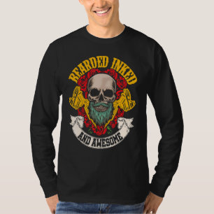 Camiseta Hombres Con La Tinta De Cabeza Y Un Impresionante 