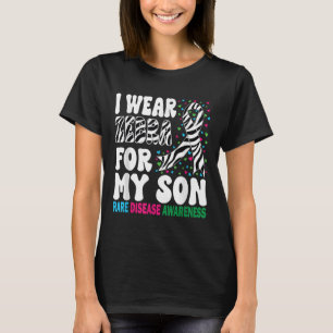 Camiseta Hombres Con Los Que Uso Cebra Para Mi Hijo Enferme