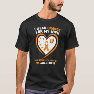 Camiseta Hombres Con Los Que Uso Naranja Para Mi Esclerosis