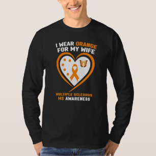 Camiseta Hombres Con Los Que Uso Naranja Para Mi Esclerosis