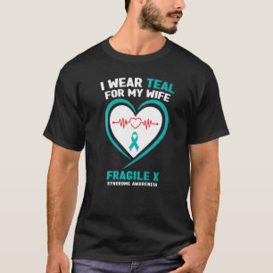 Camiseta Hombres Con Los Que Uso Verde azulado Por Mi Espos