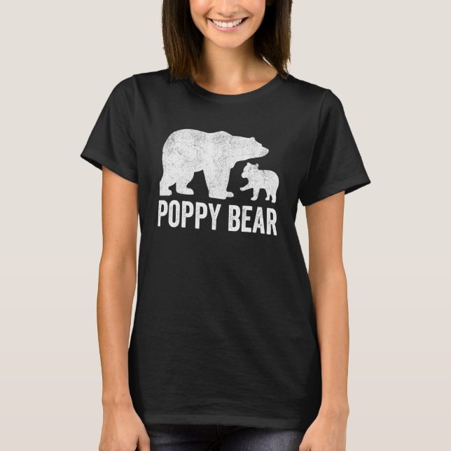 Camiseta Hombres Con Un Oso De Adormidera Día De Los Padres (Anverso)